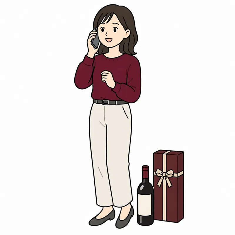 電話をかける人のイラスト