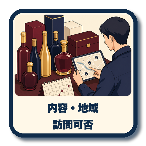 内容と訪問可否を確認